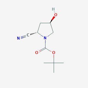 molecular formula C10H16N2O3 B1292765 (2S,4R)-1-Boc-2-cyano-4-hydroxypyrrolidine CAS No. 483366-12-7