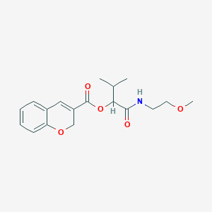 1-((2-Methoxyethyl)amino)-3-methyl-1-oxobutan-2-yl 2H-chromene-3-carboxylate