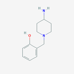 molecular formula C12H18N2O B1292773 2-[(4-Aminopiperidin-1-yl)methyl]phenol 