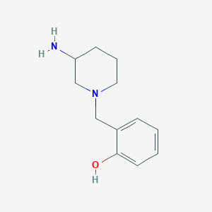 molecular formula C12H18N2O B1292774 2-[(3-Aminopiperidin-1-yl)methyl]phenol 