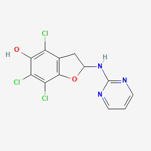 5-Benzofuranol, 4,6,7-trichloro-2,3-dihydro-2-(2-pyrimidinylamino)-