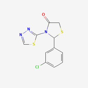 4-Thiazolidinone, 2-(3-chlorophenyl)-3-(1,3,4-thiadiazol-2-yl)-