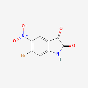 molecular formula C8H3BrN2O4 B1292790 6-溴-5-硝基-1H-吲哚-2,3-二酮 CAS No. 667463-68-5