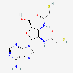 2',3'-Dideoxy-2',3'-bis(2-sulfanylacetamido)adenosine