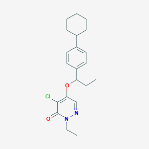 4-Chloro-5-(1-(4-cyclohexylphenyl)propoxy)-2-ethylpyridazin-3(2H)-one