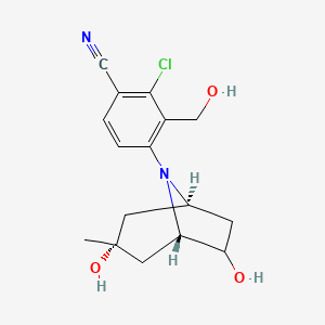 2-Chloro-4-((1S,3R,5S)-3,6-dihydroxy-3-methyl-8-azabicyclo[3.2.1]octan-8-yl)-3-(hydroxymethyl)benzonitrile