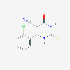 5-Pyrimidinecarbonitrile, 4-(2-chlorophenyl)hexahydro-6-oxo-2-thioxo-