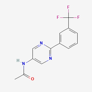 molecular formula C13H10F3N3O B12927991 N-(2-(3-(Trifluoromethyl)phenyl)pyrimidin-5-yl)acetamide CAS No. 827322-75-8