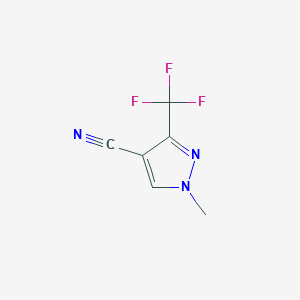 molecular formula C6H4F3N3 B1292802 1-methyl-3-(trifluoromethyl)-1H-pyrazole-4-carbonitrile CAS No. 1049772-79-3