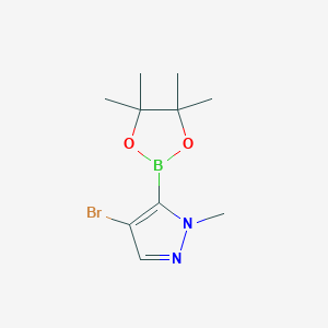 molecular formula C10H16BBrN2O2 B1292803 4-Bromo-1-methyl-5-(4,4,5,5-tetramethyl-1,3,2-dioxaborolan-2-YL)-1H-pyrazole CAS No. 942070-88-4