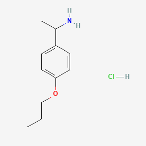 molecular formula C11H18ClNO B1292810 [1-(4-Propoxyphenyl)ethyl]amine hydrochloride CAS No. 860701-75-3