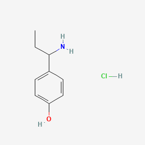 molecular formula C9H14ClNO B1292816 4-(1-Aminopropyl)phenol hydrochloride CAS No. 1135288-77-5