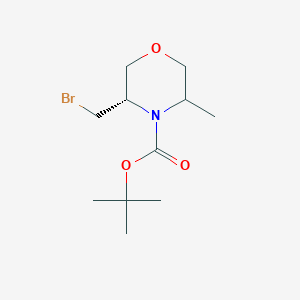 molecular formula C11H20BrNO3 B12928204 (S)-tert-Butyl 3-(Bromomethyl)-5-methylmorpholine-4-carboxylate 