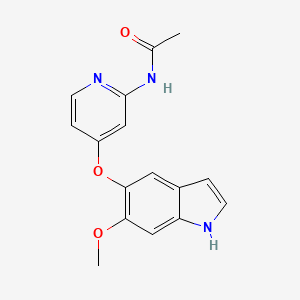 N-(4-((6-Methoxy-1H-indol-5-yl)oxy)pyridin-2-yl)acetamide