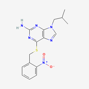 9-(2-Methylpropyl)-6-{[(2-nitrophenyl)methyl]sulfanyl}-9H-purin-2-amine