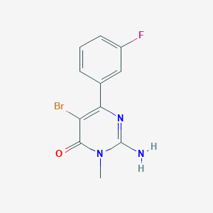 2-Amino-5-bromo-6-(3-fluorophenyl)-3-methylpyrimidin-4(3H)-one