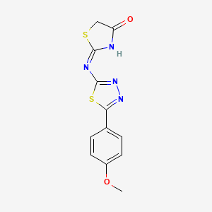 2-((5-(4-Methoxyphenyl)-1,3,4-thiadiazol-2-yl)amino)thiazol-4(5H)-one