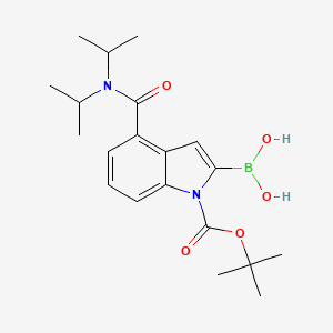 1H-Indole-1-carboxylic acid, 4-[[bis(1-methylethyl)amino]carbonyl]-2-borono-, 1-(1,1-dimethylethyl) ester