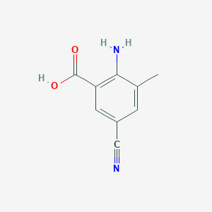 molecular formula C9H8N2O2 B1292859 2-Amino-5-cyano-3-methylbenzoic acid CAS No. 871239-18-8