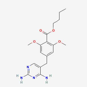 Benzoic acid, 4-((2,4-diamino-5-pyrimidinyl)methyl)-2,6-dimethoxy-, butyl ester