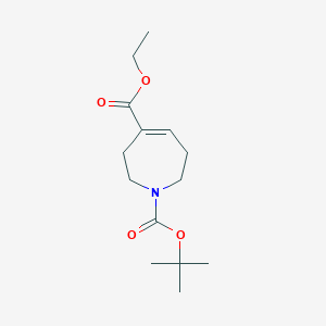 molecular formula C14H23NO4 B1292868 1-tert-Butyl 4-ethyl 2,3,6,7-tetrahydro-1H-azepine-1,4-dicarboxylate CAS No. 912444-89-4