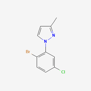 molecular formula C10H8BrClN2 B1292870 1-(2-溴-5-氯苯基)-3-甲基-1H-吡唑 CAS No. 1125828-26-3