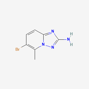 molecular formula C7H7BrN4 B1292874 6-Bromo-5-methyl-[1,2,4]triazolo[1,5-A]pyridin-2-amine CAS No. 1124382-65-5