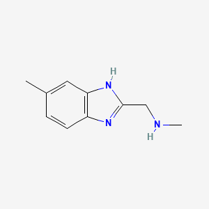 molecular formula C10H13N3 B1292876 N-methyl-1-(6-methyl-1H-benzimidazol-2-yl)methanamine CAS No. 887571-32-6