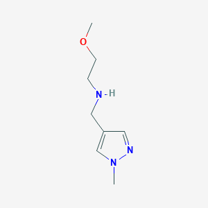 molecular formula C8H15N3O B1292877 N-(2-methoxyethyl)-N-[(1-methyl-1H-pyrazol-4-yl)methyl]amine CAS No. 1015845-60-9