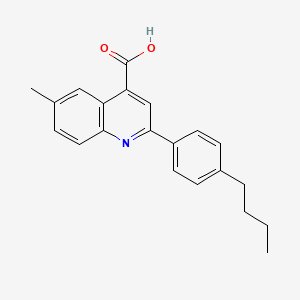 molecular formula C21H21NO2 B1292879 2-(4-丁基苯基)-6-甲基喹啉-4-甲酸 CAS No. 932841-17-3