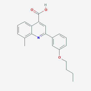 molecular formula C21H21NO3 B1292881 2-(3-丁氧苯基)-8-甲基喹啉-4-羧酸 CAS No. 932928-78-4