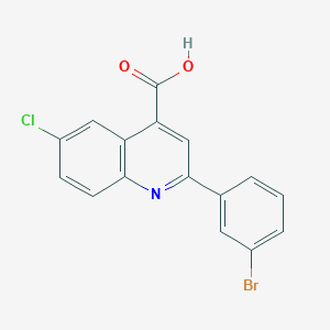 molecular formula C16H9BrClNO2 B1292883 2-(3-Bromophenyl)-6-chloroquinoline-4-carboxylic acid CAS No. 932796-23-1