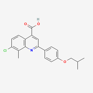 molecular formula C21H20ClNO3 B1292885 7-氯-2-(4-异丁氧基苯基)-8-甲基喹啉-4-羧酸 CAS No. 865415-13-0