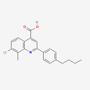 molecular formula C21H20ClNO2 B1292886 2-(4-Butylphenyl)-7-chloro-8-methylquinoline-4-carboxylic acid CAS No. 863182-54-1