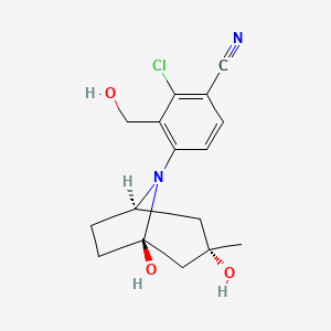 2-Chloro-4-((1R,3S,5R)-1,3-dihydroxy-3-methyl-8-azabicyclo[3.2.1]octan-8-yl)-3-(hydroxymethyl)benzonitrile