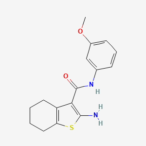 molecular formula C16H18N2O2S B1292891 2-amino-N-(3-methoxyphenyl)-4,5,6,7-tetrahydro-1-benzothiophene-3-carboxamide CAS No. 861239-04-5