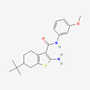 molecular formula C20H26N2O2S B1292892 2-amino-6-tert-butyl-N-(3-methoxyphenyl)-4,5,6,7-tetrahydro-1-benzothiophene-3-carboxamide CAS No. 863188-95-8