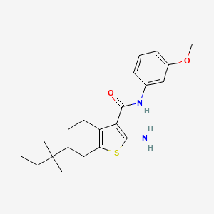 2-Amino-N-(3-methoxyphenyl)-6-tert-pentyl-4,5,6,7-tetrahydrobenzo[b]thiophene-3-carboxamide