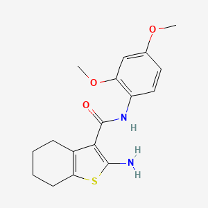 molecular formula C17H20N2O3S B1292894 2-氨基-N-(2,4-二甲氧基苯基)-4,5,6,7-四氢-1-苯并噻吩-3-甲酰胺 CAS No. 862677-82-5