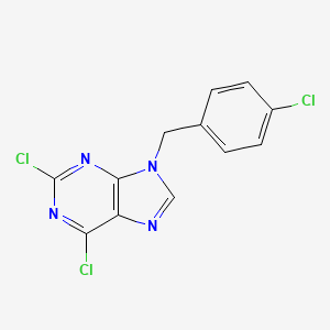 2,6-Dichloro-9-[(4-chlorophenyl)methyl]-9H-purine