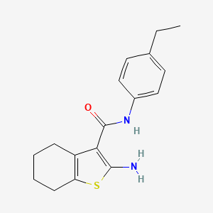 molecular formula C17H20N2OS B1292896 2-amino-N-(4-ethylphenyl)-4,5,6,7-tetrahydro-1-benzothiophene-3-carboxamide CAS No. 932841-61-7