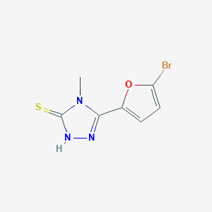 molecular formula C7H6BrN3OS B1292902 5-(5-溴-2-呋喃基)-4-甲基-4H-1,2,4-三唑-3-硫醇 CAS No. 860790-21-2