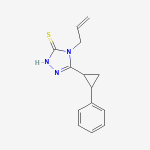 molecular formula C14H15N3S B1292903 4-allyl-5-(2-phenylcyclopropyl)-4H-1,2,4-triazole-3-thiol CAS No. 870540-55-9