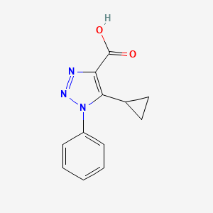 molecular formula C12H11N3O2 B1292904 5-cyclopropyl-1-phenyl-1H-1,2,3-triazole-4-carboxylic acid CAS No. 947271-63-8