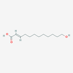 (2E)-12-hydroxydodec-2-enoic acid