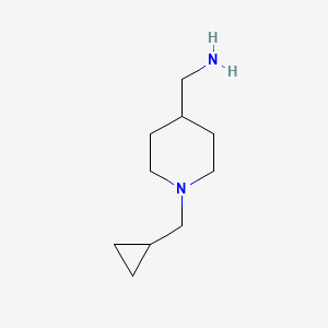 molecular formula C10H20N2 B1292907 1-[1-(Cyclopropylmethyl)-4-piperidinyl]methanamine CAS No. 1017400-92-8
