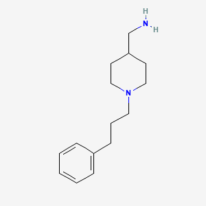 molecular formula C15H24N2 B1292908 1-[1-(3-苯基丙基)哌啶-4-基]甲胺 CAS No. 223567-74-6