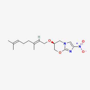 (6S)-6-[(2E)-3,7-dimethylocta-2,6-dienoxy]-2-nitro-6,7-dihydro-5H-imidazo[2,1-b][1,3]oxazine