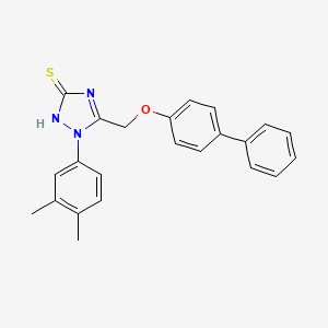 5-(([1,1'-Biphenyl]-4-yloxy)methyl)-1-(3,4-dimethylphenyl)-1H-1,2,4-triazole-3-thiol