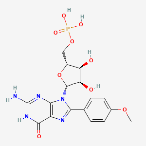 8-(4-Methoxyphenyl)guanosine 5'-(dihydrogen phosphate)